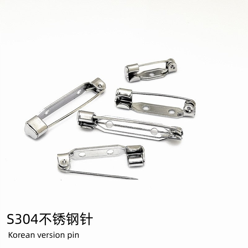 10PCS Stainless Brooch buckle