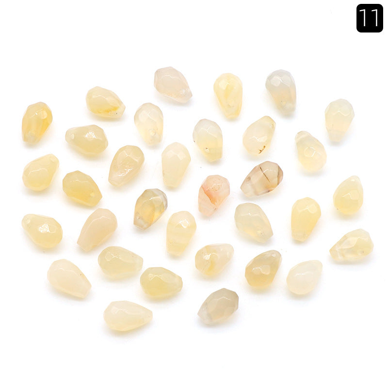 10pcs/pack  6*9mm Faceted drop natural stone
