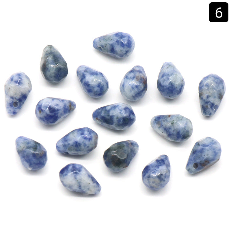 10pcs/pack 8*12 mm Faceted drop natural stone