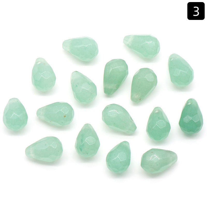 10pcs/pack 8*12 mm Faceted drop natural stone