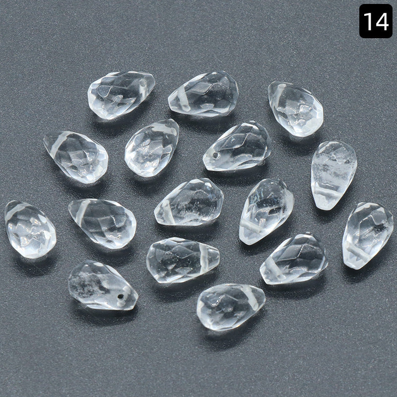 10pcs/pack 8*12 mm Faceted drop natural stone