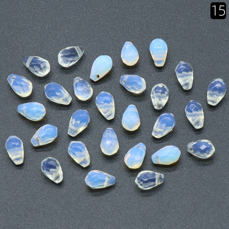 10pcs/pack  6*9mm Faceted drop natural stone