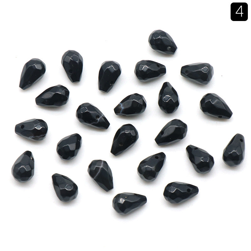 10pcs/pack  6*9mm Faceted drop natural stone