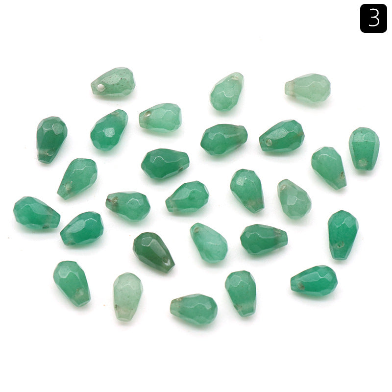 10pcs/pack  6*9mm Faceted drop natural stone