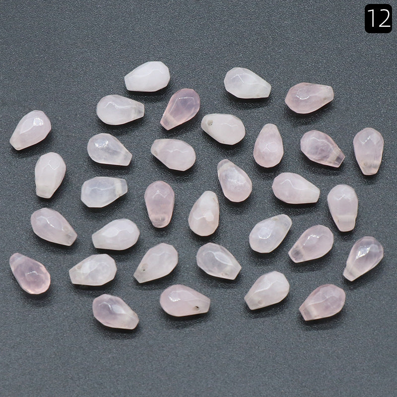 10pcs/pack  6*9mm Faceted drop natural stone