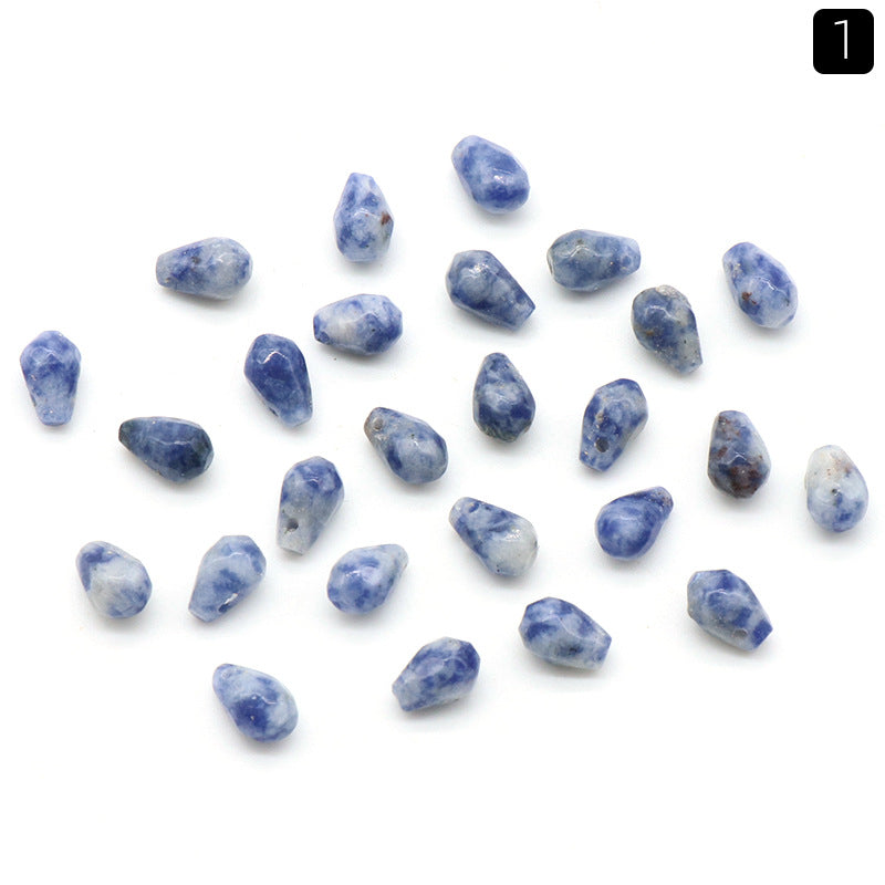 10pcs/pack  6*9mm Faceted drop natural stone