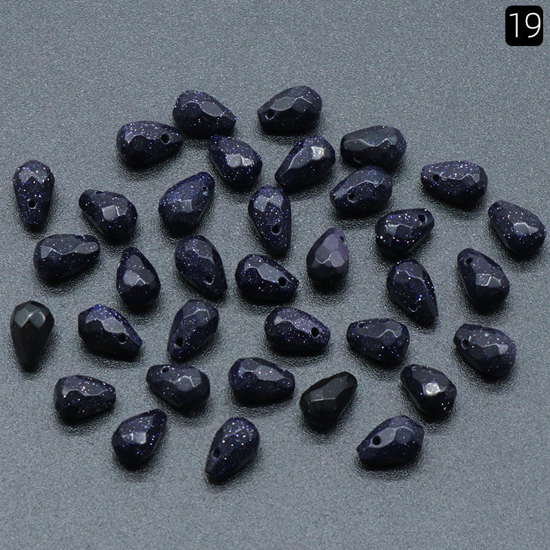 10pcs/pack  6*9mm Faceted drop natural stone