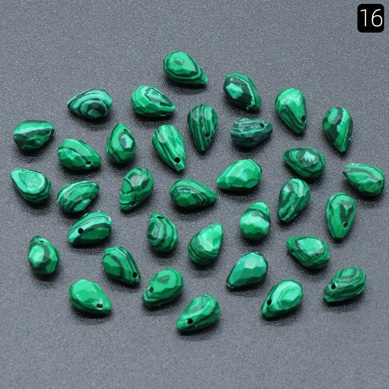 10pcs/pack  6*9mm Faceted drop natural stone