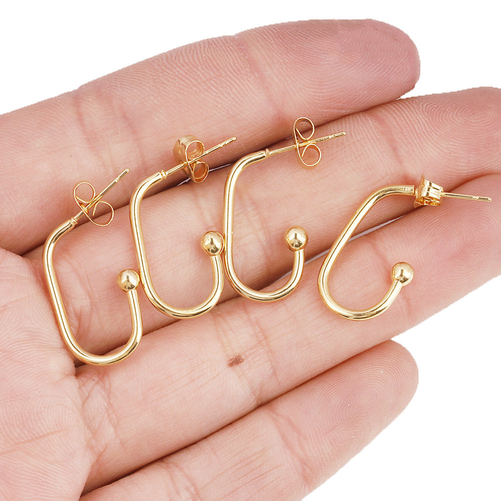 10pcs U earring for DIY