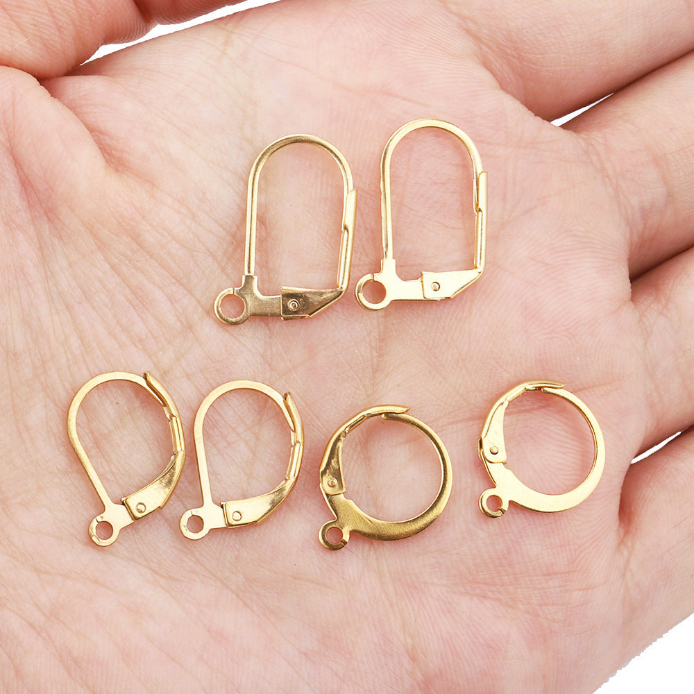 5 Pairs D ear hook Stainless steel