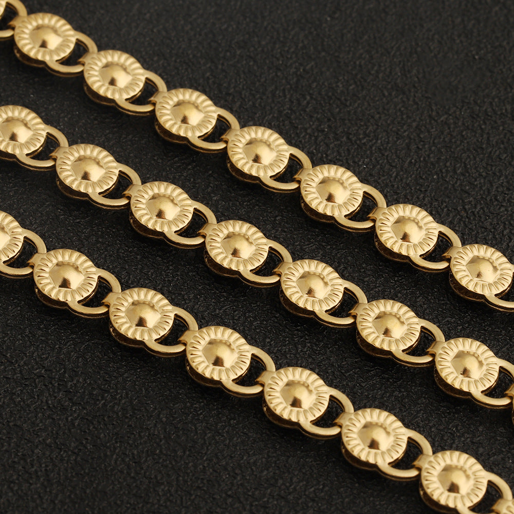 C1752 Double-layer round sunflower chain
