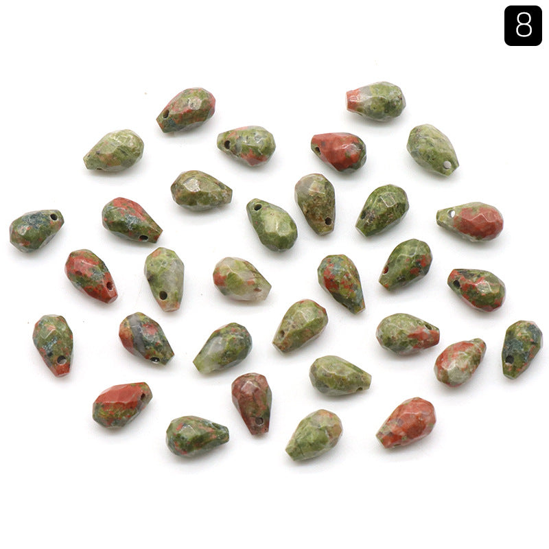 10pcs/pack  6*9mm Faceted drop natural stone