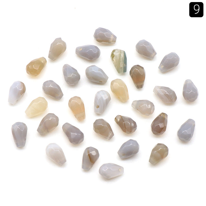 10pcs/pack  6*9mm Faceted drop natural stone