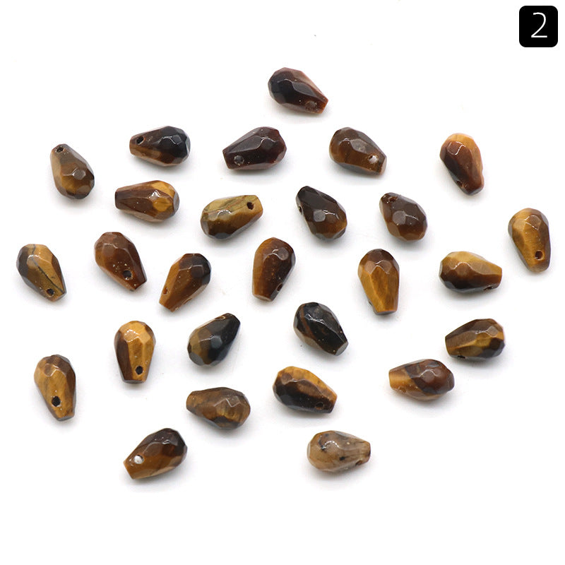 10pcs/pack  6*9mm Faceted drop natural stone