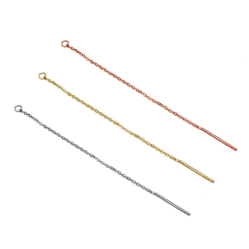 10pcs Threader earrings Chain Earrings in stainless steel