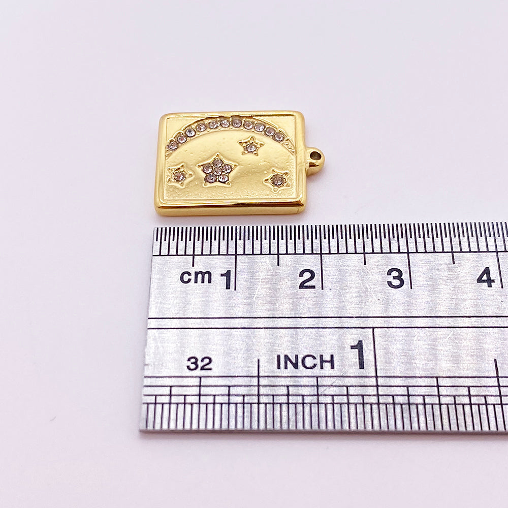 5602 Moon and star diamonded charm