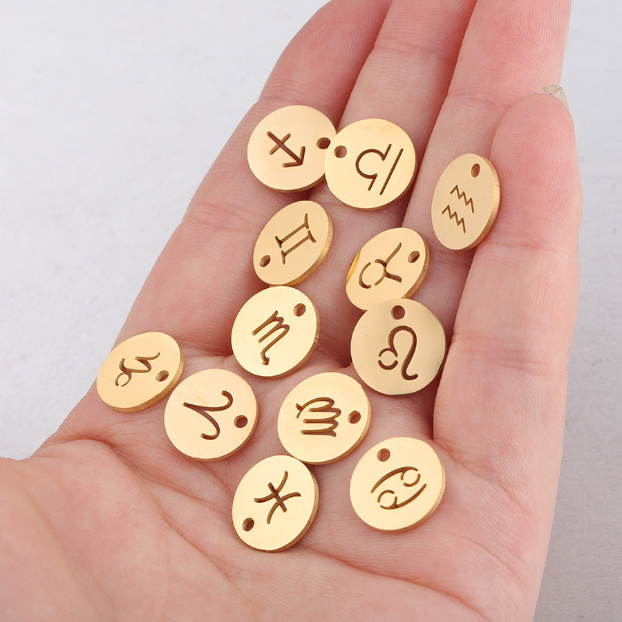 12 Zodiac Signs Charmsin Stainless Steel