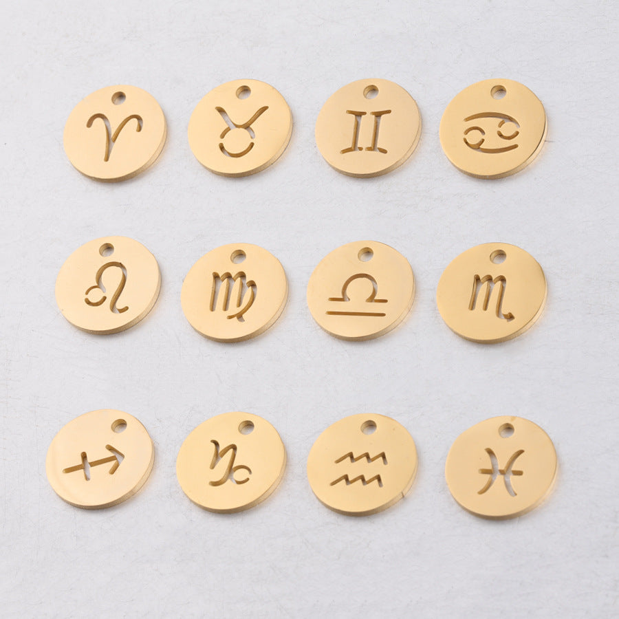 12 Zodiac Signs Charmsin Stainless Steel