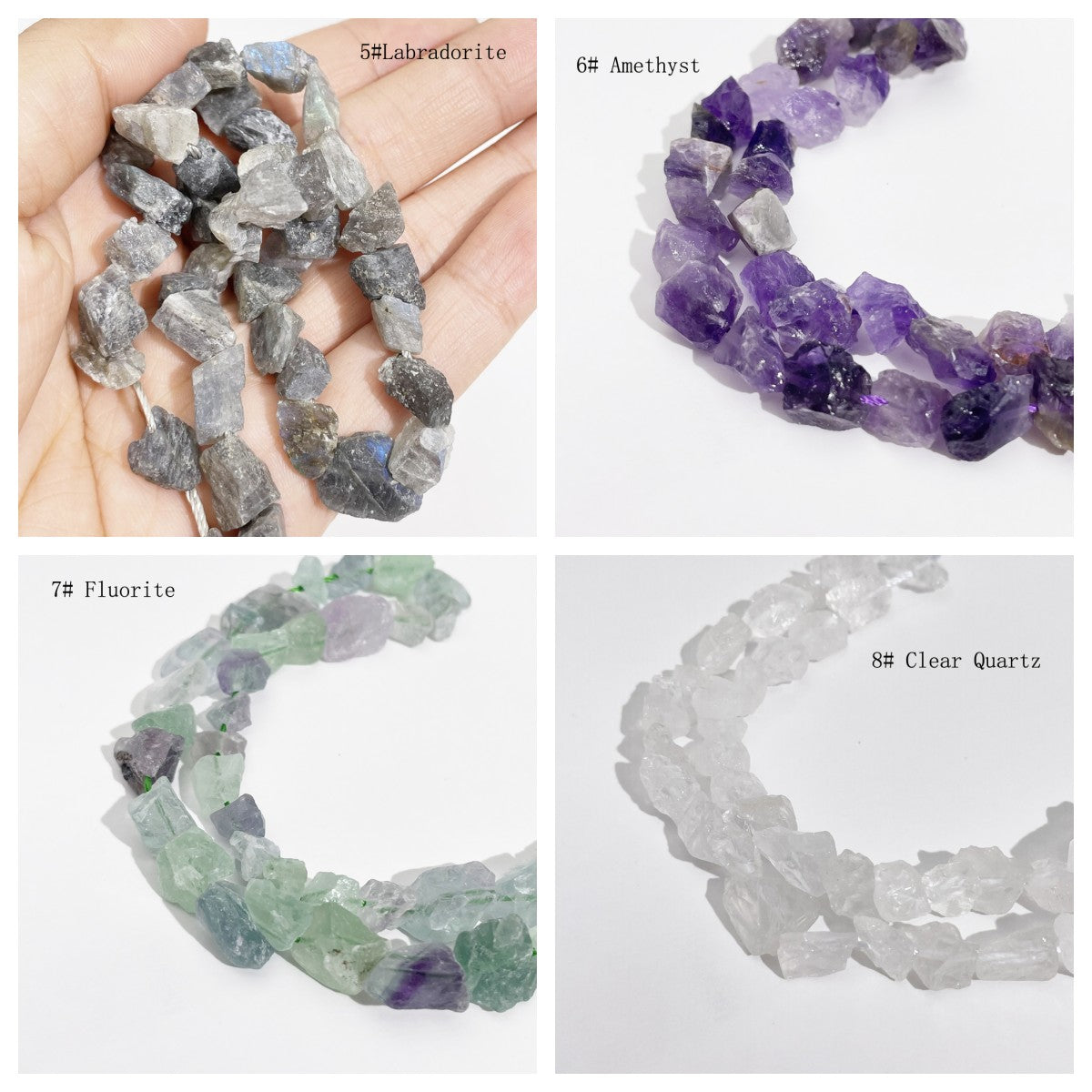 7-11mm  Raw Stone beads