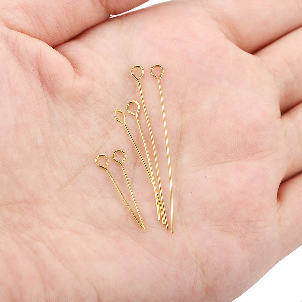 10 or 100pcs/pack 9 pins eye pin-Vacuum Plating Waterproof Stainless steel pin