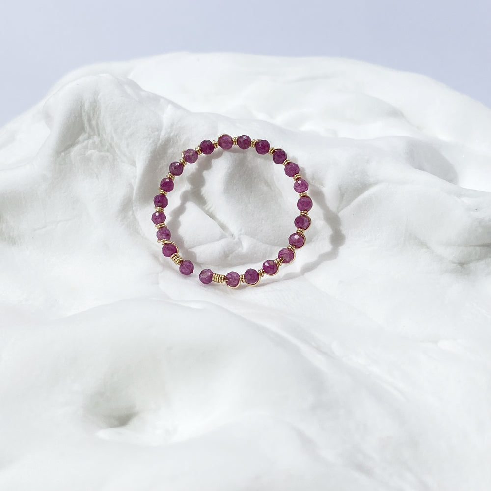 Ruby Rings，Mixed style wire wrapped ruby rings,boho style rings,unique design gift