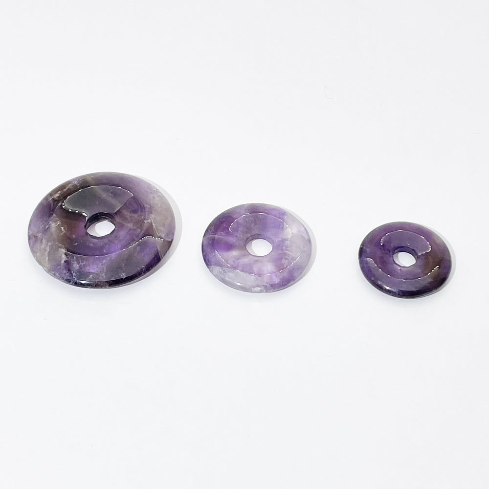 Natural stone crystal donut buckle