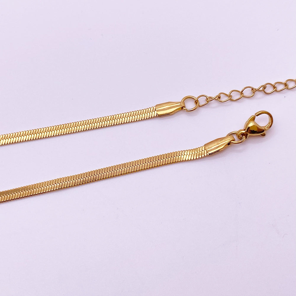 Snake chain necklace，Herringbone chain
