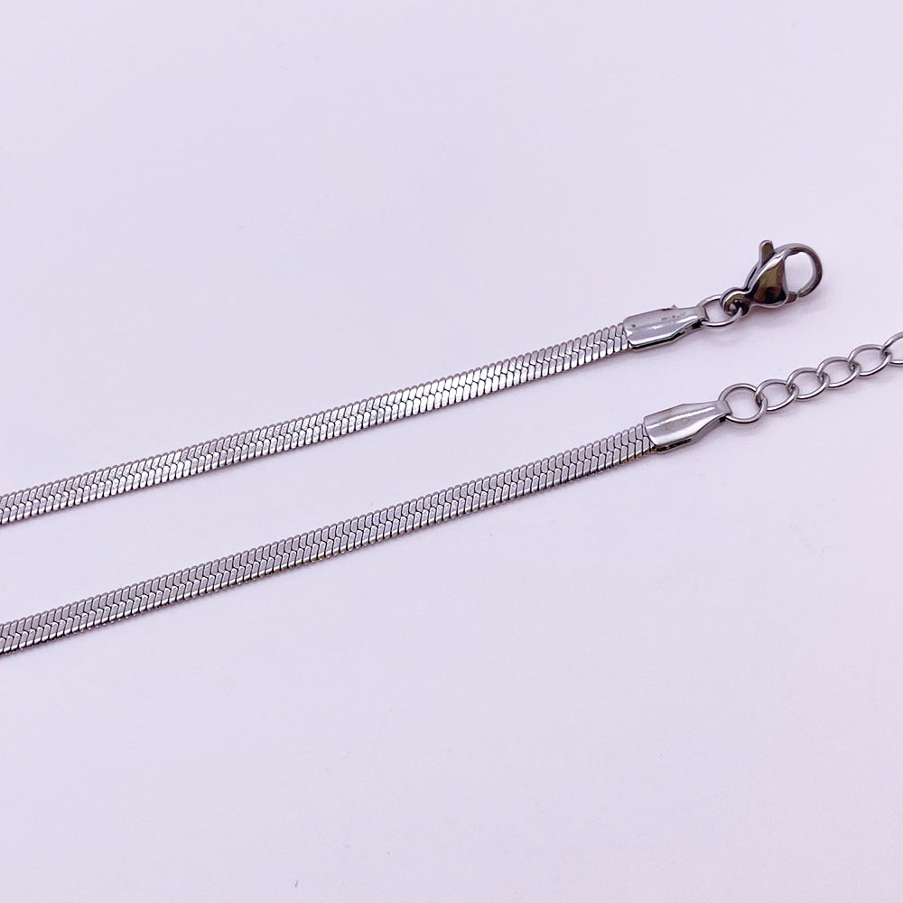 Snake chain necklace，Herringbone chain