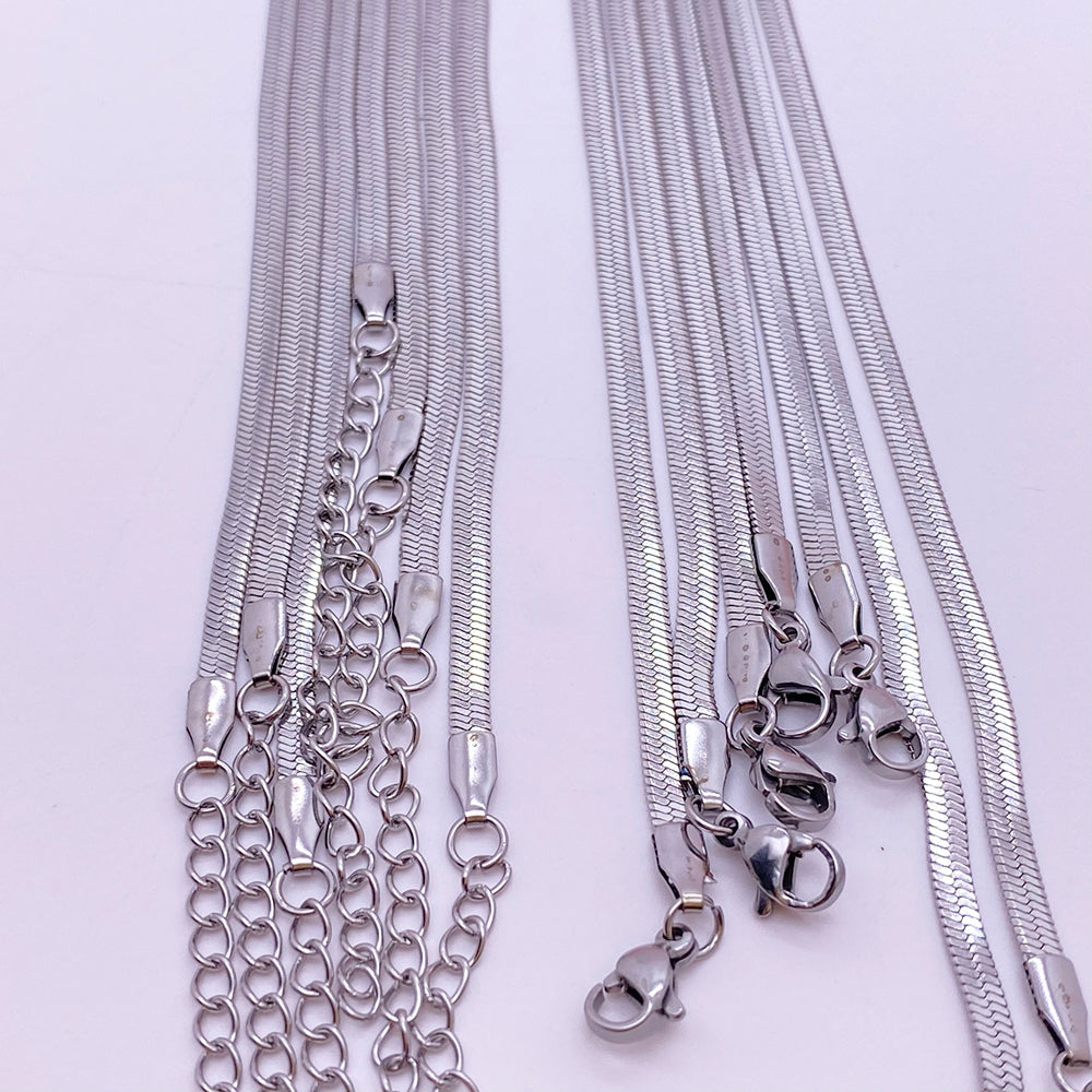 Snake chain necklace，Herringbone chain